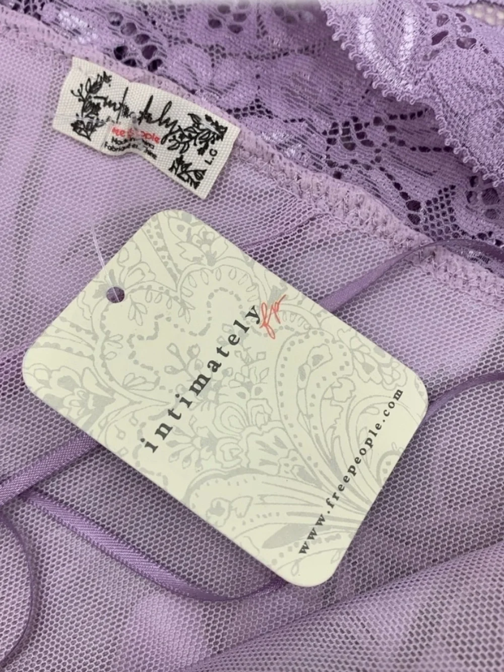 Free People Intimately x Free People Lavender Floral Lace Halter Slip Dress NWT